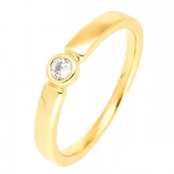 EviGold ARANYOZOTT 4 MM SZÉLES GYŰRŰ KŐVEL- USA 8-AS MÉRET - 18,1 CM ÁTMÉRŐ